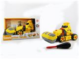 OBL820202 - INERTIAL FUNCTION WITH LIGHTING MUSIC DIY SELF-LOADING BUILDING BLOCKS ENGINEERING ROLLER (WITHOUT CHARACTERS)