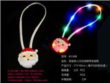 OBL822411 - Santa claus 10 light flash necklace with christmas song