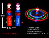 OBL822496 - Solid color 5 lights enamel santa toss stick without music