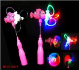 OBL822513 - Clownfish 3 light fiber windmill stick with music