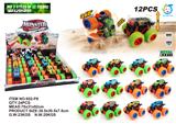 OBL823102 - 12PCS金属铁皮越野惯性怪兽特技车