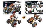 OBL823111 - Puzzle building block double treasure box return force 4x4 high legged tyrannosaurus dinosaur suv (116pcs)
