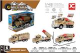OBL823512 - Alloy recoil military vehicle (3 models)