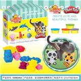 OBL823572 - Colored mud forest animals