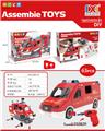 OBL823732 - Gliding police car electric assembly with light and sound 3 ag13 (package electricity) electric drill 2 aa no package