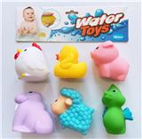 OBL823887 - 6只装搪胶喷水动物