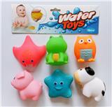 OBL823900 - 6只装搪胶喷水动物