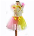 OBL825801 - PINK YELLOW GRADIENT SMALL BUTTERFLY WINGS FOUR-PIECE SET
