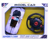 OBL828688 - 1:18二通方向盘遥控布加迪警车