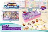 OBL831861 - THE CASH REGISTER WITH COOKIES, CAKES, KNIVES AND FORKS.