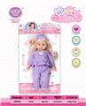 OBL832239 - 16 inch cotton body doll with hairpin and rubber band