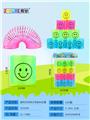 OBL832748 - TRANSPARENT FOUR-COLOR TRANSPRINTING SMILEY FACE RAINBOW RING.