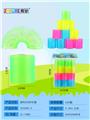 OBL832749 - TRANSPARENT FOUR-COLOR MIXED RAINBOW RING.