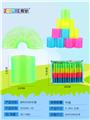 OBL832829 - TRANSPARENT FOUR-COLOR MIXED RAINBOW RING.