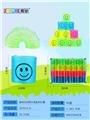 OBL832834 - TRANSPARENT FOUR-COLOR TRANSPRINTING SMILEY FACE RAINBOW RING.