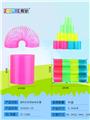 OBL832868 - TRANSPARENT FOUR-COLOR MIXED RAINBOW RING.