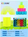 OBL832881 - TRANSPARENT FOUR-COLOR MIXED RAINBOW RING.