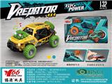 OBL834530 - 1:32 ALLOY ECHO FOUR-WHEEL DRIVE OFF-ROAD VEHICLE COLLISION WARHEAD / SPARE TIRE PRESS BAND LIGHTING MUSIC.