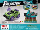 OBL834533 - 1:32 ALLOY ECHO FOUR-WHEEL DRIVE OFF-ROAD VEHICLE COLLISION WARHEAD / SPARE TIRE PRESS BAND LIGHTING MUSIC.