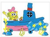 OBL834937 - DIY digital oil painting Spongebob voyage.