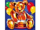 OBL834940 - DIY Digital Oil Painting Teddy Bear.