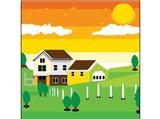OBL834942 - DIY digital oil painting Sunshine Home.