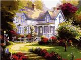 OBL834950 - DIY digital oil painting European cottage.