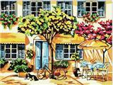 OBL834969 - DIY digital painting Farm small courtyard