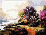 OBL834976 - DIY digital painting cottage by the sea