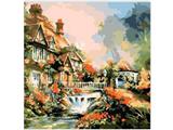 OBL834994 - DIY DIGITAL OIL PAINTING SMALL BRIDGE VILLA