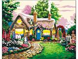 OBL835000 - DIY Digital Oil Painting Fairy Tale Cottage.