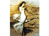 OBL835004 - DIY Digital Oil Painting Swan Dancer.