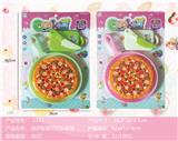 OBL836450 - PIZZA WITH PAN, SLICED MUSIC AND PLATE