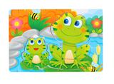 OBL836893 - WOODEN FROG COLORING PUZZLE