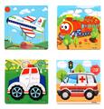 OBL836908 - WOODEN TRAFFIC 9 PIECE PUZZLES.