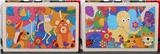 OBL836916 - 24 PIECE PUZZLES OF WOODEN ABSTRACT ANIMALS.