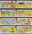 OBL836921 - 96 PIECES OF WOODEN CARTOON ANIMALS