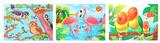OBL836925 - 12 PIECES OF WOODEN BIRD PUZZLE