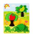 OBL836930 - WOODEN THREE-DIMENSIONAL OVERLAY FRUIT PUZZLE.