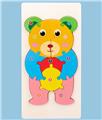 OBL836932 - WOODEN STEREOSCOPIC BEAR DIGITAL PUZZLE.