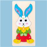 OBL836933 - WOODEN STEREO RABBIT DIGITAL PUZZLE.