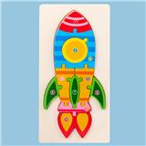 OBL836934 - WOODEN STEREO ROCKET DIGITAL PUZZLE.