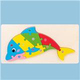 OBL836936 - WOODEN 3D DOLPHIN DIGITAL PUZZLE