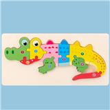 OBL836939 - WOODEN STEREO CROCODILE DIGITAL PUZZLE.
