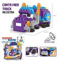 OBL838124 - CONTAINER TRUCK ROTATABLE LARGE PARTICLE BUILDING BLOCKS (197PCS)