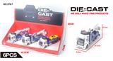 OBL838143 - THREE KINDS OF ALLOY RETURN RESCUE VEHICLE (6PCS / BOX)