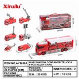 OBL843290 - War shadow container truck with 6 fire fighting alloy cars