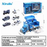 OBL843296 - Kuba container truck with 2 police alloy cars