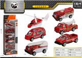 OBL843752 - 6 ALLOY FIRE TRUCK SETS