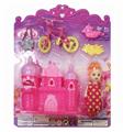OBL844958 - CASTLE AND LITTLE PRINCESS AND LITTLE BIKE